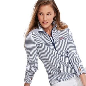 Vineyard Vines XXS Pullover Shep shirt Stripe‎ Quarter Zip Women's Top